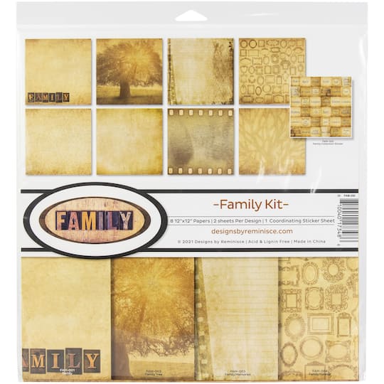 Reminisce Collection Kit 12&#x22;X12&#x22;-Family